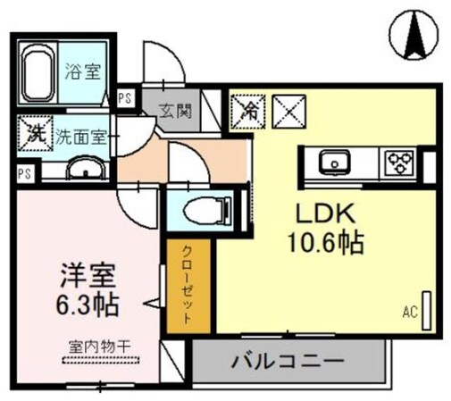 出屋敷駅 徒歩14分 1階の物件間取画像